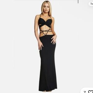 BNWT iamgia black cutout maxi dress